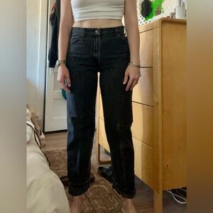 Vintage Orange Tab Black Denim Levis 550 Size W33/L32